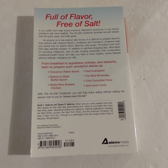 The No-Salt Cookbook. David C. Anderson and Thomas D. Anderson - Picture 4 of 8